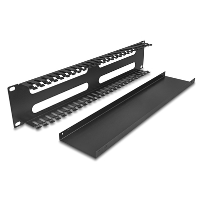 Product Οδηγός Καλωδίων Delock 81559 για Rack 19"/2U, Μεταλλικό, Μαύρο base image