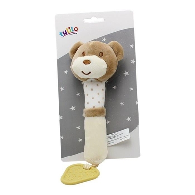Product Βρεφικό Παιχνίδι Tulilo Toy With Sound - Caramel Teddy Bear 17 Cm base image