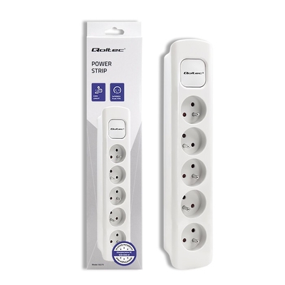 Product Πολύπριζο Qoltec 5 Sockets, 1.8m, White base image