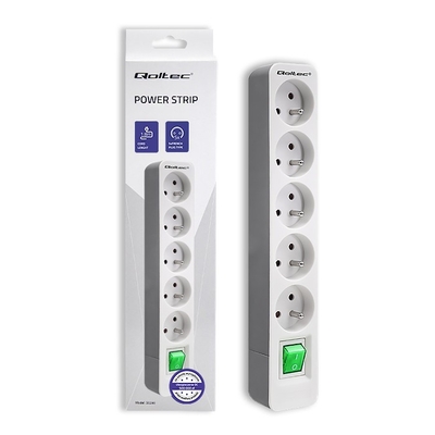 Product Πολύπριζο Qoltec 5 Sockets, 1.8m base image