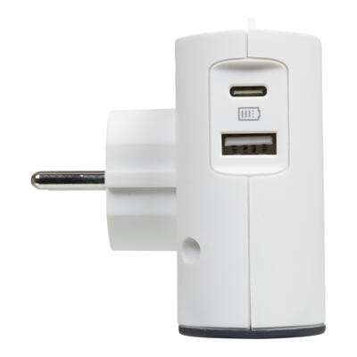 Product Πολύπριζο Legrand 2x2P+USB AC Splitter White/Black base image