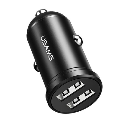 Product Φορτιστής Αυτοκινήτου Usams 2xusb 2,4a Black base image