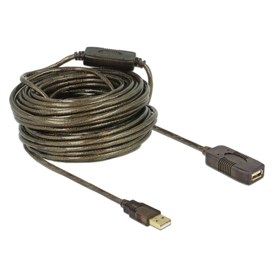 Product Καλώδιο USB Delock 2.0 αρσενικό σε θηλυκό 82690, active, 20m, μαύρο base image