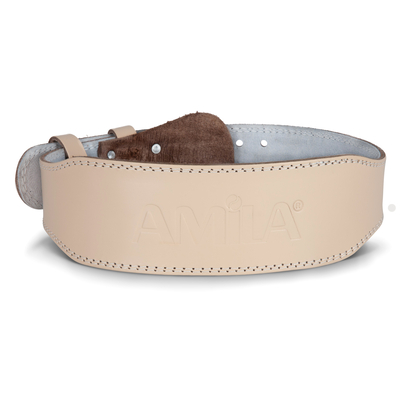 Product Ζώνη Άρσης Βαρών Amila Δερμάτινη Μπεζ A Quality M base image