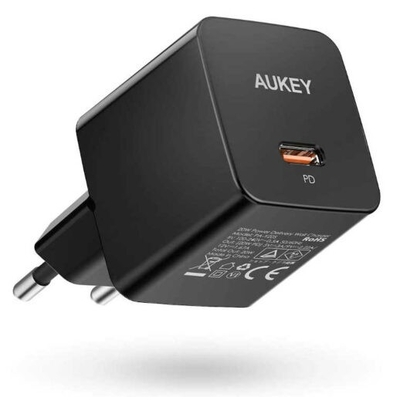 Product Φορτιστής Πρίζας Aukey Mini Pa-Y20s Black 1xusb-C 20w Pd Power Delivery base image