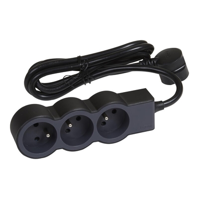 Product Πολύπριζο Legrand 16a 3680w 3x2p+Z Extra-Flat Extension With 1.5m Cord - Black And Dark Gray base image