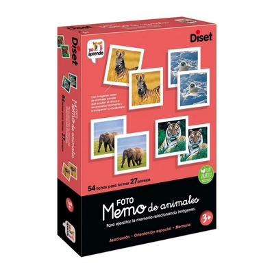 Product Εκπαιδευτικό παιχνίδι Diset Memo Photo Animales 54 Τεμάχια base image