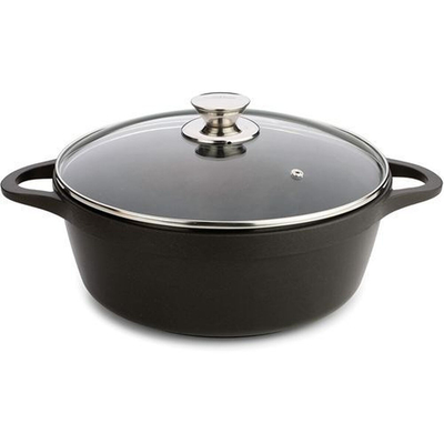 Product Κατσαρόλα με Καπάκι Valira BLACK IND 24CM ? 24 cm Μαύρο Αλουμίνιο base image