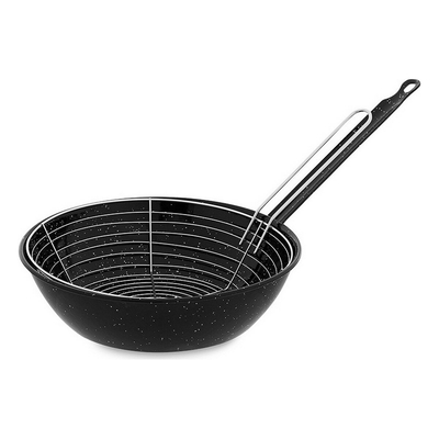 Product Τηγάνι με Σίτα και Καλάθι Vaello Μαύρο Σμαλτωμένο Χάλυβα (? 26 cm) base image