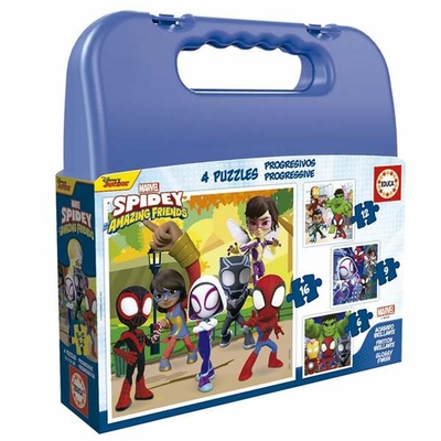 Product Σετ 4 Παζλ Spidey Χαρτοφύλακας base image