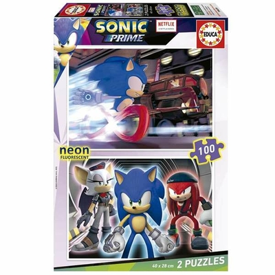 Product Σετ 2 Παζλ Educa Neon Sonic 100 Τεμάχια base image