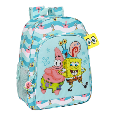 Product Σχολική Τσάντα Spongebob Stay positive Μπλε Λευκό (33 x 42 x 14 cm) base image