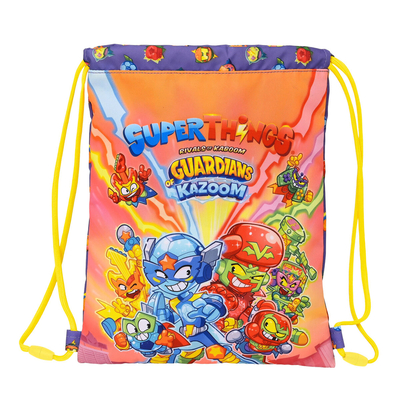 Product Σχολική Τσάντα με Σχοινιά SuperThings Guardians of Kazoom Μωβ Κίτρινο (26 x 34 x 1 cm) base image