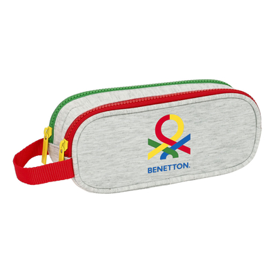 Product Διπλή Κασετίνα Benetton Pop Γκρι (21 x 8 x 6 cm) base image