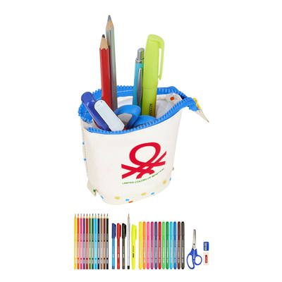 Product Κασετίνα με Aξεσουάρ Benetton Topitos Λευκό (8 x 19 x 6 cm) (32 Τεμάχια) base image