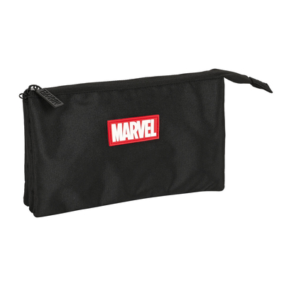 Product Τριπλή Κασετίνα Marvel Μαύρο (22 x 12 x 3 cm) base image
