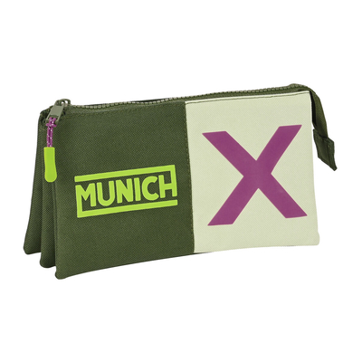 Product Τριπλή Κασετίνα Munich Bright khaki Πράσινο 22 x 12 x 3 cm base image
