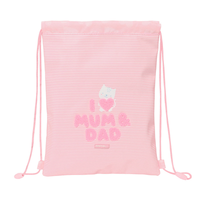 Product Σχολική Τσάντα με Σχοινιά Safta Love Ροζ (26 x 34 x 1 cm) base image