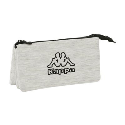 Product Τριπλή Κασετίνα Kappa Grey knit Γκρι (22 x 12 x 3 cm) base image
