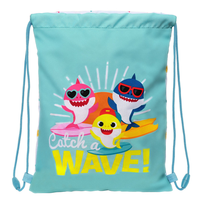 Product Σχολική Τσάντα με Σχοινιά Baby Shark Surfing Μπλε Λευκό 26 x 34 x 1 cm base image