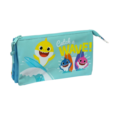 Product Διπλή Κασετίνα Baby Shark Surfing Μπλε Λευκό 22 x 12 x 3 cm base image