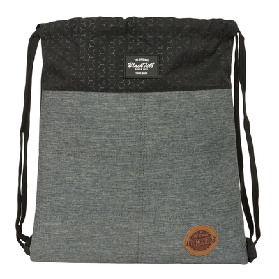 Product Σχολική Τσάντα με Σχοινιά BlackFit8 Old school Μαύρο Γκρι 35 x 40 x 1 cm base image