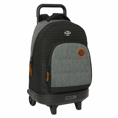Product Σχολική Τσάντα με Ρόδες BlackFit8 Old school Μαύρο Γκρι 33 x 45 x 22 cm base image