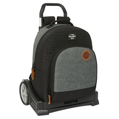 Product Σχολική Τσάντα με Ρόδες BlackFit8 Old school Μαύρο Γκρι 32 x 42 x 15 cm base image