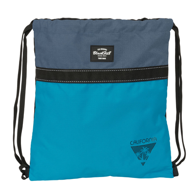 Product Σχολική Τσάντα με Σχοινιά BlackFit8 California Μπλε Μαύρο 35 x 40 x 1 cm base image