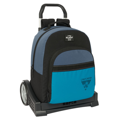 Product Σχολική Τσάντα με Ρόδες BlackFit8 California Μπλε Μαύρο 32 x 42 x 15 cm base image