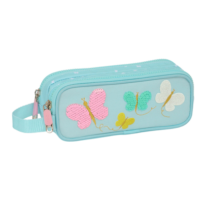 Product Διπλή Κασετίνα Moos Butterflies Ανοιχτό Μπλε 21 x 8 x 6 cm base image