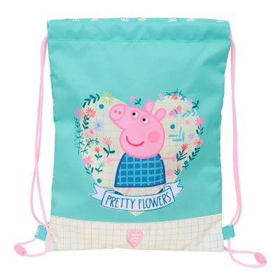 Product Σχολική Τσάντα με Σχοινιά Peppa Pig Pretty flowers Κίτρινο Μέντα 26 x 34 x 1 cm base image
