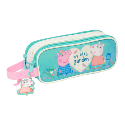 Product Διπλή Κασετίνα Peppa Pig Pretty flowers Κίτρινο Μέντα 21 x 8 x 6 cm base image