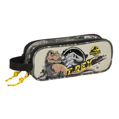 Product Διπλή Κασετίνα Jurassic World Warning Γκρι 21 x 8 x 6 cm base image
