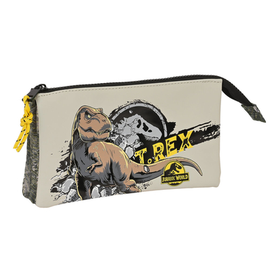 Product Τριπλή Κασετίνα Jurassic World Warning Γκρι 22 x 12 x 3 cm base image