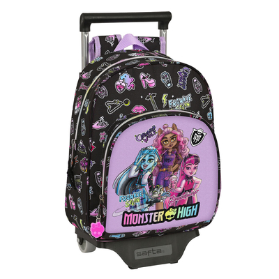 Product Σχολική Τσάντα με Ρόδες Monster High Creep Μαύρο 28 x 34 x 10 cm base image