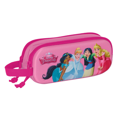 Product Διπλή Κασετίνα Disney Princess Ροζ 21 x 8 x 6 cm 3D base image