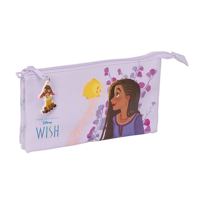 Product Τριπλή Κασετίνα Wish Λιλά 22 x 12 x 3 cm base image