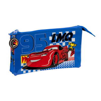 Product Τριπλή Κασετίνα Cars Race ready Μπλε 22 x 12 x 3 cm base image