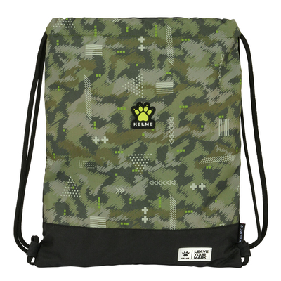 Product Σχολική Τσάντα με Σχοινιά Kelme Travel Μαύρο Πράσινο 35 x 40 x 1 cm base image