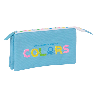 Product Τριπλή Κασετίνα Benetton Spring Sky μπλε 22 x 12 x 3 cm base image