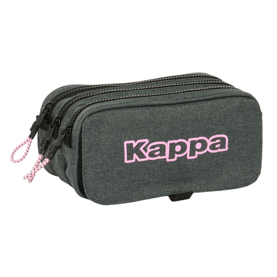 Product Τριπλή Κασετίνα Kappa Silver pink Γκρι 21,5 x 10 x 8 cm base image