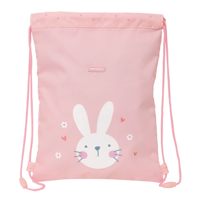 Product Σχολική Τσάντα με Σχοινιά Safta Bunny Ροζ 26 x 34 x 1 cm base image