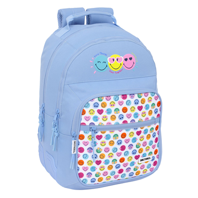 Product Σχολική Τσάντα Smiley Joyful Μπλε Πολύχρωμο 32 x 42 x 15 cm base image