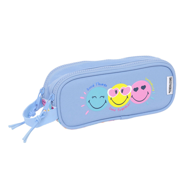 Product Διπλή Κασετίνα Smiley Joyful Πολύχρωμο Ανοιχτό Μπλε 21 x 8 x 6 cm base image