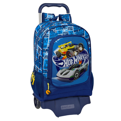 Product Σχολική Τσάντα με Ρόδες Hot Wheels Sonny Ναυτικό Μπλε 32 x 42 x 14 cm base image