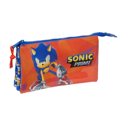 Product Τριπλή Κασετίνα Sonic Prime Μπλε 22 x 12 x 3 cm base image