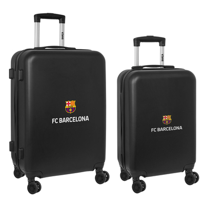Product Σετ Bαλίτσες F.C. Barcelona + mediano 24 Τρόλεϊ Μαύρο 40 x 63 x 26 cm (2 Τεμάχια) base image