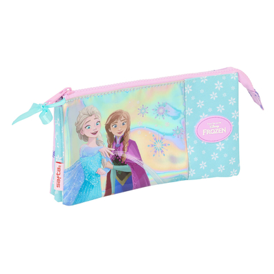 Product Τριπλή Κασετίνα Frozen Cool days Βιολετί Sky μπλε 22 x 12 x 3 cm base image