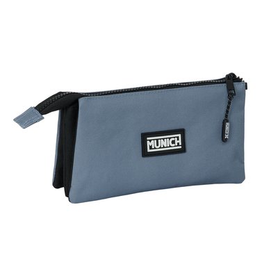 Product Τριπλή Κασετίνα Munich Basic Γκρι 22 x 12 x 3 cm base image